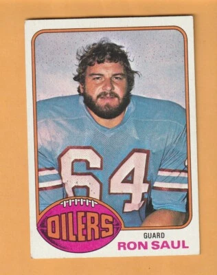 Ron Saul Houston Oilers 1976 Topps #208 Michigan State Butler Pennsylvania 8B - Image 1 of 2
