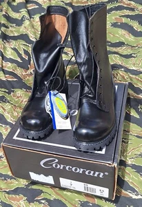 New Corcoran 978 Leather Jump Boots size 8.5 Wide Made USA Paratrooper NIB - Picture 1 of 11