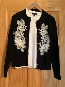 jackie cardigan sweater in floral embroidery