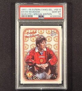 DAVID BECKHAM 1997 Futera 2nd Year Rookie Soccer Card MANCHESTER UTD SE10 PSA 10