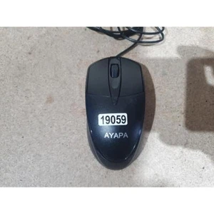 Ayapa 3D Optical Mouse Black Wired USB 2-Button Scroll Wheel Compact for Desktop - Picture 1 of 6