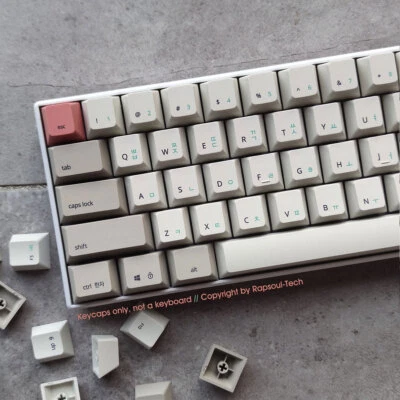 Retro Grey Keycaps set PBT Dyesub OEM Profile for Cherry MX Mechanical Keyboards - Image 1 of 4