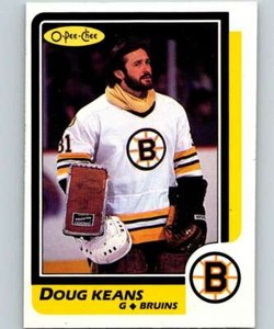 1986-87 O-Pee-Chee #22 Doug Keans NM++ Bruins J2M