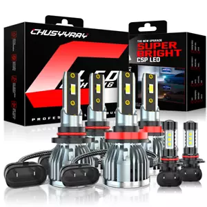 Fit for Subaru Forester 2009-2013 LED Headlights Hi/Lo Fog Light Bulbs Combo Kit - Picture 1 of 11