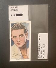 ALLAN JONES 1938 Players Cigarettes Film Stars Series 3 #19 Tobacco Color Card