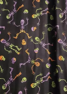 Lot Of 3 PCS Halloween Skeletons David Textiles Fat Quarters 18" x 21" Fabric - Picture 1 of 1