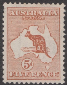 KANGAROO 5D CHESTNUT 1ST WMK MINT HINGED - Picture 1 of 2
