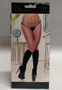 Baci Black Sheer Knee Highs Queen Cosplay Lingerie Naughty School Girl Costume - Picture 1 of 1