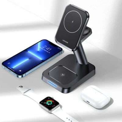 3-in-1 Wireless Magnetic Charging Station FAST charge Phones, Earbuds & Watches  - Image 1 of 4