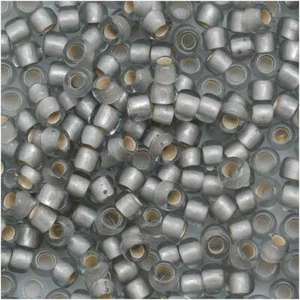 TOHO Round 8/0 TR-08-29AF Silver Lined Frosted Black Diamond Seed Beads 5g - Picture 1 of 1