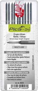 Pica Dry Graphite 2B Refill, 4030, 10 Pack 125mm - Picture 1 of 1
