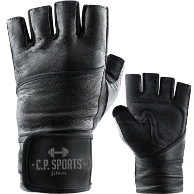 Sporthandschuhe / Fitness Handschuhe - Leder mit Bandage - C.P. Sports - F-16