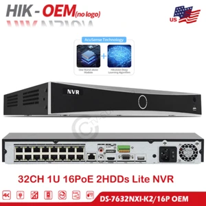 Hikvision 32CH PoE 32 canales PoE 1U K Series AcuSense 4K OEM NVR DS-7632NXI-K2/16P - Imagen 1 de 12