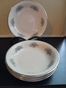 Cestas de frutas y flores grises Lenox China Beacon Hill 5-5/8" 4 fruteros de postre - Imagen 1 de 8