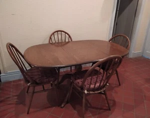 Ercol Golden Dawn extending dining table and chairs - Picture 1 of 15