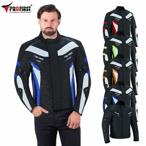 Men Motorcycle Jackets Waterproof Cordura Textile Jacket Motorbike CE Armoured - Picture 1 of 37