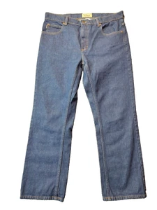VINTAGE LL BEAN Mexico Made Blue JEANS Pants MENS SZ 35 X 29 Cotton Leather Tag - Picture 1 of 13