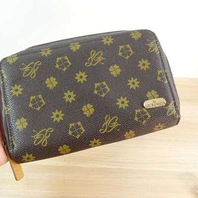 Cartera Continental Floral Café Marrón Cremallera Tarjeta Moneda Ciudad Monedero PVC LOUIS GARCIA Foto 1 de 4