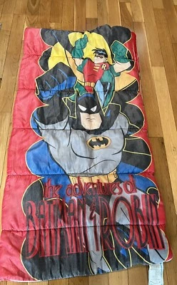 "Saco de dormir vintage 1995 Adventures of Batman and Robin para niños 40""x57""" Foto 1 de 4
