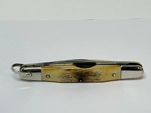 VINTAGE CASE XX BAILER LOOP GENUINE BURNT STAG PEN POCKET KNIFE 05263 R GG - Picture 1 of 11