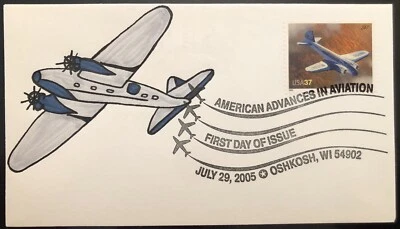 2005 American Advances In Aviation Airplane Model 247 Hand Drawn Cachet - Image 1 of 2