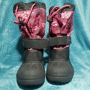 COLUMBIA KIDS SIZE 1 BC1327-010 WINTER SNOW BOOTS WITH LINER  - Picture 1 of 8