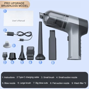 150000PA Wireless Handheld Car Vacuum Cleaner Small Portable Auto Home C - Imagen 1 de 21