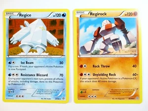 Carta Pokémon Regirock 40/98 y Regice 24/98 Rara Orígenes Antiguos 2 - Imagen 1 de 2