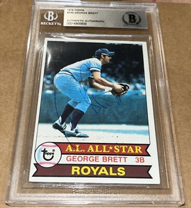 George Brett Signed 1979 Topps #330 Card Auto BAS KC Royals