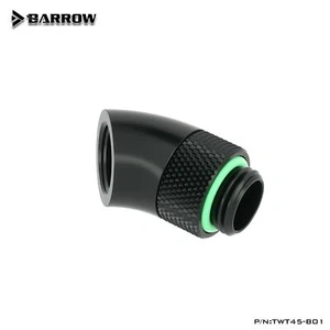 Barrow G1/4'' Male to Female 45 Degree Rotary Elbow Fitting Water Cooler Adaptor - Afbeelding 1 van 14