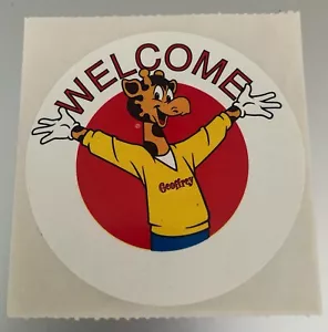 Vintage Unpeeled Toys R Us Geoffrey Welcome Sticker 90s/00s Scarce - Picture 1 of 1