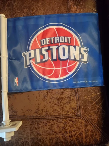 DETROIT PISTONS-NBA -11x14 - 2 Sided Car Flag by Rico Industries Cover