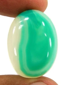 45.10 Ct Natural Green Agate Loose Gemstone Stone Cabochon Wire Wrap Stone-12517 - Picture 1 of 2