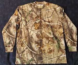 Russel Outdoors Mens Real Tree Hunting Long Sleeve Shirt Large Polyester Base  - Picture 1 of 3