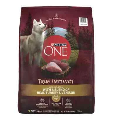 27.5 lb, Purina ONE SmartBlend True Instinct Real Turkey & Venison Adult Premium - Image 1 of 4