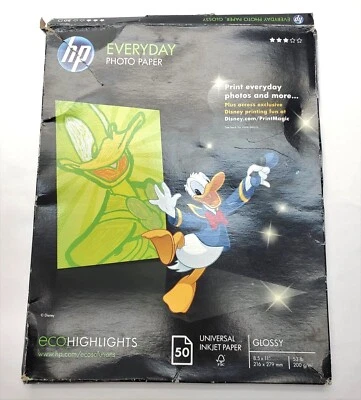 HP Everyday Photo Paper, 8.5 x 11 Inkjet Glossy - OPEN Pack (31 Sheets) - Image 1 of 2