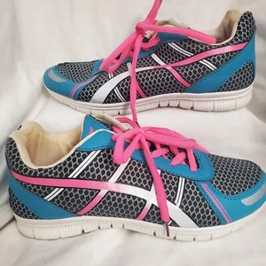 Action Flex Women's Black Pink Teal White Athletic Shoes Size 7 430000429158 - Picture 1 of 7