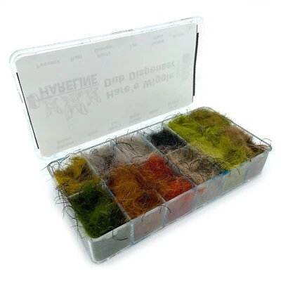 DISPENSADOR DUB HARELINE HARE'E WIGGLE - Material de doblaje para atar moscas 12 colores ¡NUEVO! Foto 1 de 3