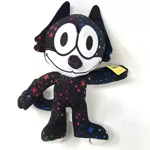 Felix The Cat In Star Print Black Stuffed Animals Plush Toy 8” NEW! - Picture 1 of 4