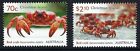 2014 Christmas Island Sg# 783-784 Migrating Red Crab Pair Mint Muh Mnh