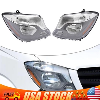 Headlight Set For 2014-2018 Mercedes Benz Sprinter 2500 3500 Left and Right - Image 1 of 4