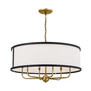 Kichler 52466 Heddle 6 Light 31"W Drum Chandelier - Brass - Picture 1 of 12