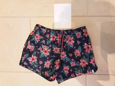 Bermuda Short Badehose Esprit Blau Blumenmuster Lilien 152/158 12-13 Jahre - Bild 1 von 3