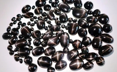 LOTE AL POR MAYOR 150 CT CUATRO COGOLLOS ESTRELLA NEGRA DIOPSIDO CABUJAN PIEDRA PRECIOSA Foto 1 de 4