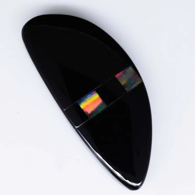 16.10 Cts Natural Fire Opal On Black Onyx Doublet Fancy IGL Certified Gemstone - Image 1 of 4