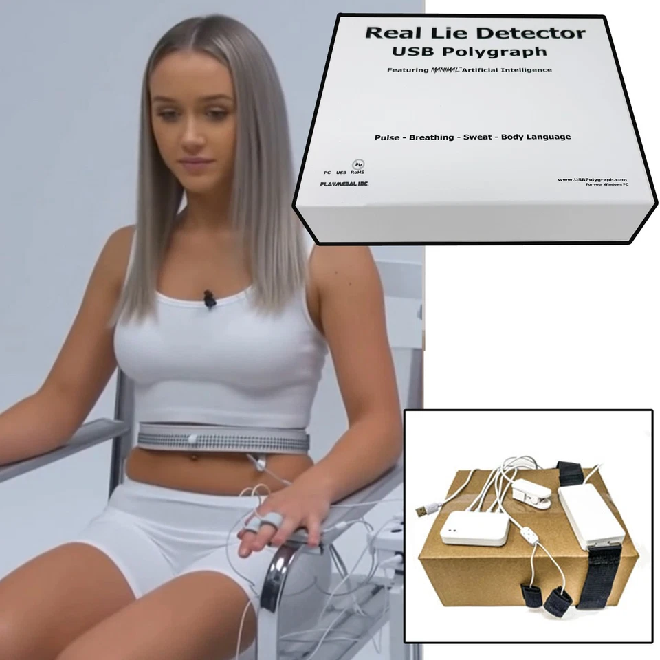 USB Polygraph Machine 1.0 Detector Test Testing Truth Dare Damaged Box - Image 1 of 4