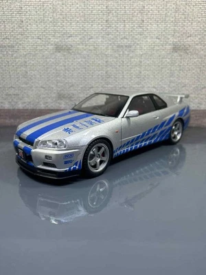 Nissan Skyline GTR R34 Fast & Furious Livery – 1:18 Scale Diecast Model Car JDM - Image 1 of 4