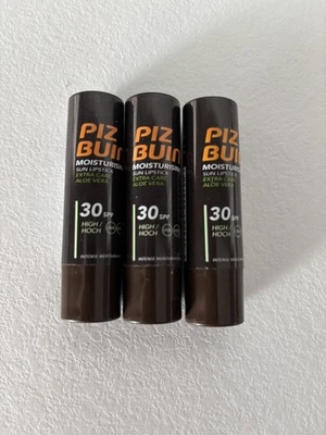 3xPiz Buin Moisturising Sun Lipstick 4.9g SPF 30 High - UVA/ UVB Protection - Image 1 of 3