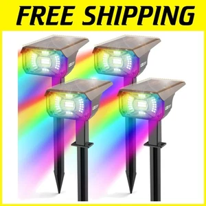 Color Solar Light Outdoor, 9 Modes, 4 Pack - Picture 1 of 10