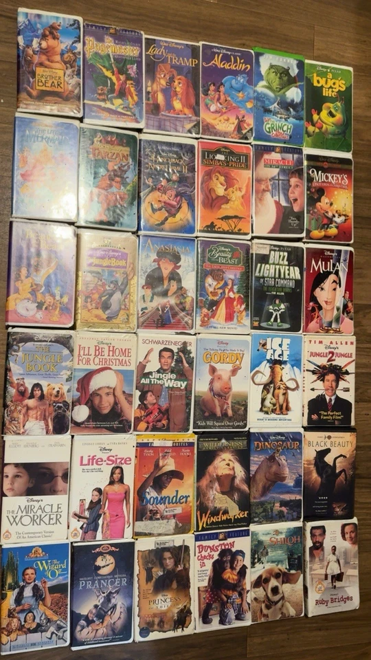 Disney VHS Lot Huge Collection 38 Tapes Classic Walt Disney Films Movies - Image 1 of 1